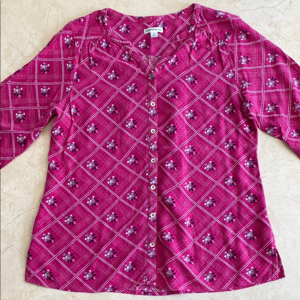 Craft & Borrow Pink Button Top - Picture 3 of 11